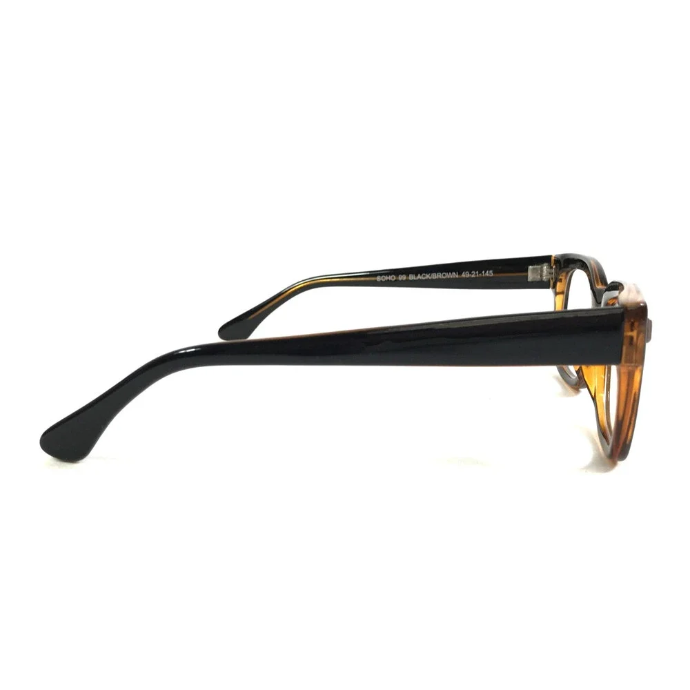 Vivid Eyeglasses Frames SOHO 99 BLACK/BROWN Square Thick Rim 49-21-145